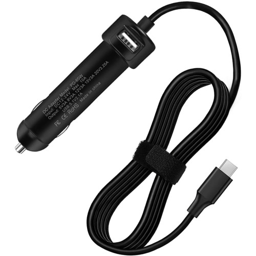 65W USB-C DC Travel Adapter car Charger for Dell Laptops 65W USB-C DC Travel Adapter car Charger for Dell Laptops