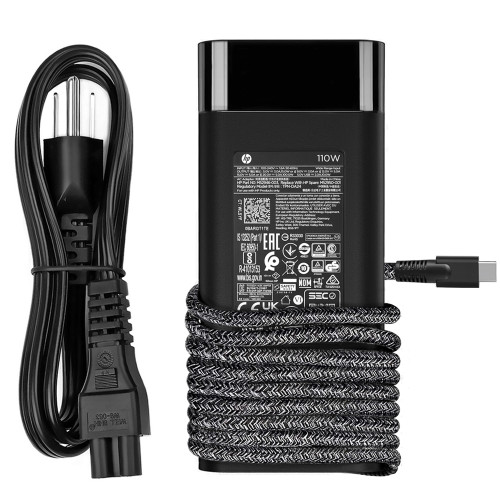 110W HP Dragonfly Pro Ceramic White Charger USB-C Power AC Adapter